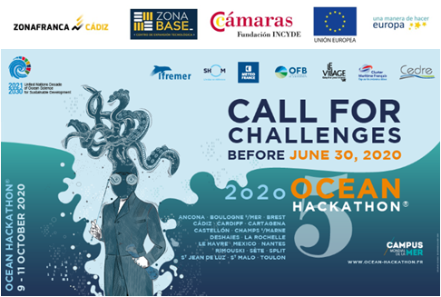 El INDESS participa en la semifinal del Ocean Hackathon 2020 que se celebra por primera vez en Cádiz del 9 al 11 de octubre con el reto. CA08 Mobile APP to promote a new Blue Tourism Model, safer, smarter, more inclusive and sustainable